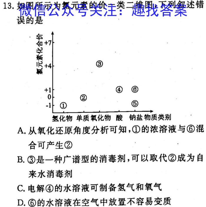 河北省2023年考前评估(二)6LR化学