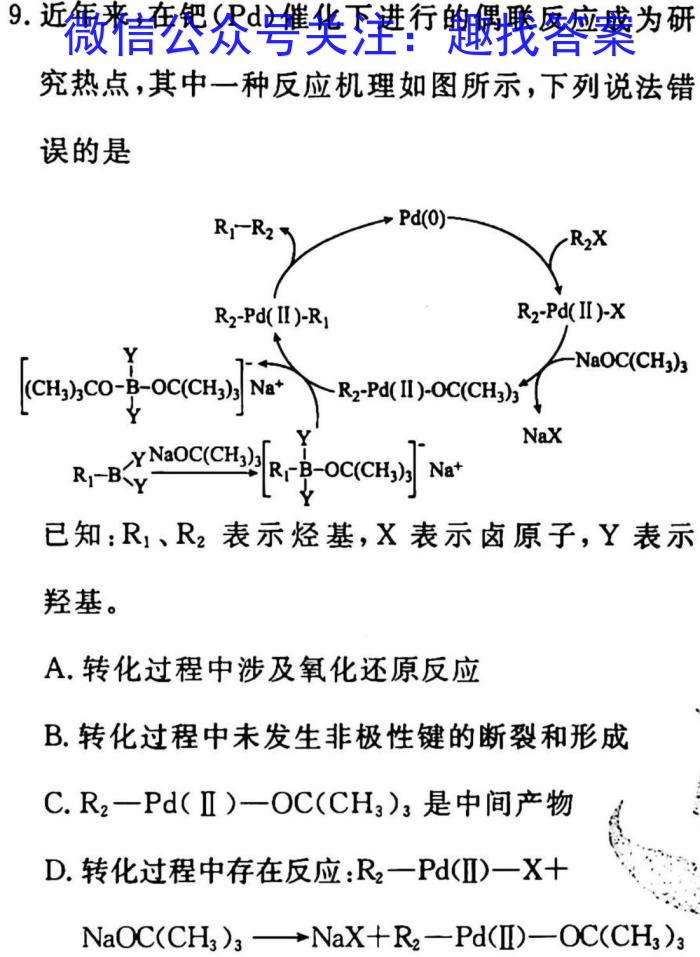 衡水名师卷 2023年辽宁名校联盟·信息卷(五)化学