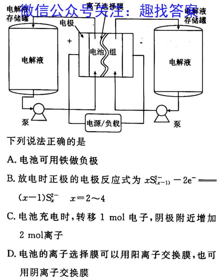 百师联盟2023届高三二轮复习联考(一)【新教材老高考】化学