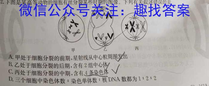 重庆康德2023年普通高等学校招生全国统一考试高考模拟调研卷(四)生物