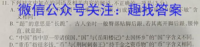 青桐鸣高考冲刺2023年普通高等学校招生全国统一考试冲刺卷(二)语文