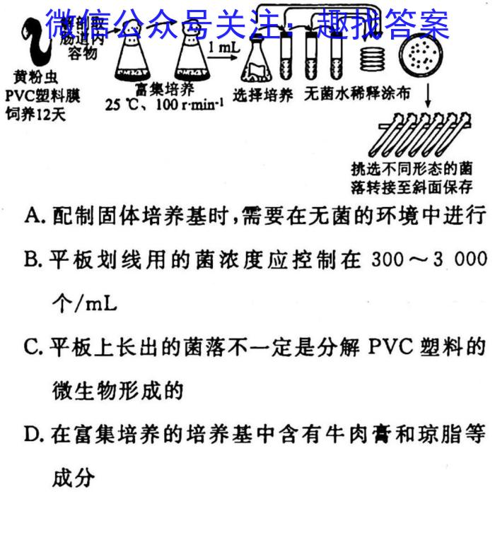 山西省2023年初中毕业班综合测试生物