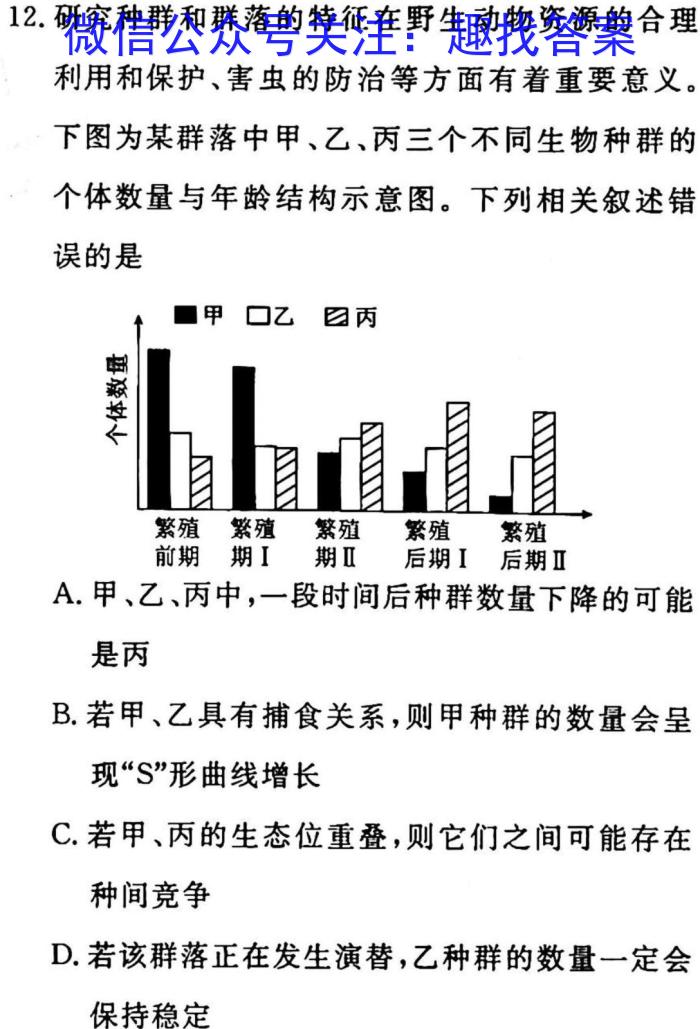 衡水金卷 广东省2023届高三年级3月份大联考生物