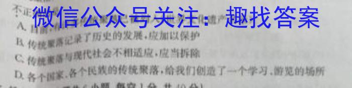 陕西省2023届九年级模拟检测卷(23-CZ135c)政治1