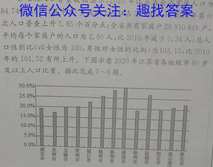 安师联盟2023年中考权威预测模拟考试（九）地理.