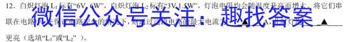 师大名师金卷2023年陕西省初中学业水平考试（二）f物理