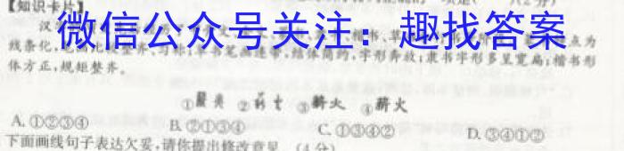 勤学早·2023年武汉市部分学校九年级四月调研考试（一）语文