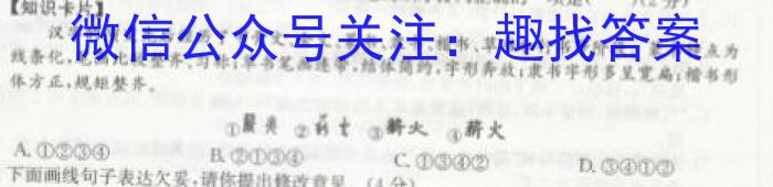 安徽第一卷·2023年安徽中考信息交流试卷（六）语文