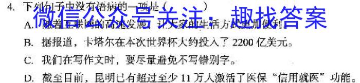 皖智教育安徽第一卷·2023年安徽中考信息交流试卷(一)1语文