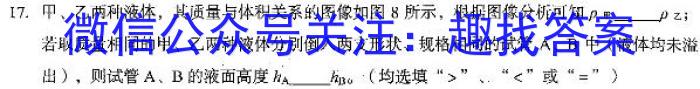 名师卷2023届普通高等学校招生全国统一考试仿真模拟卷(四)4q物理
