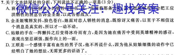 2023普通高校招生全国统一考试·全真冲刺卷(三)语文