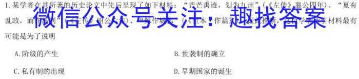 河南省焦作市2023届九年级下学期质量检测历史