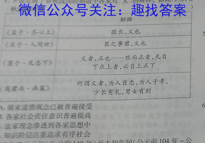 【吉林】2023届白山市高三三模联考（23-324C）历史