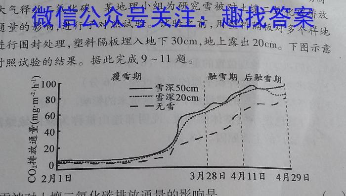 安徽第一卷·2023年安徽中考信息交流试卷（五）地理.