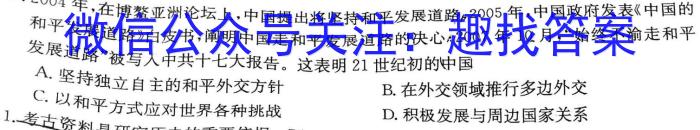 [合阳县]2023年初中学业水平考试·全真模拟卷(一)A历史