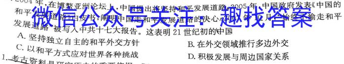 2023年安徽中考练习卷（3月）历史