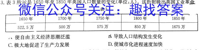 江苏省宿迁市泗阳县2023年初中学业水平第一次模拟测试历史