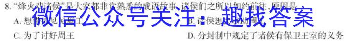 [南宁一模]南宁市2023届高中毕业班第一次适应性测试历史