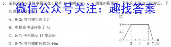 河南省豫北名校普高联考2022-2023学年高三测评(五).物理