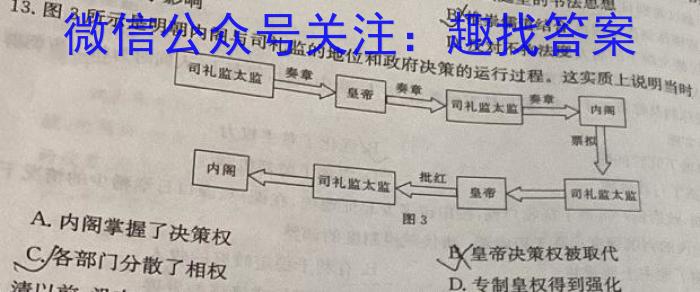 2023届全国普通高等学校招生统一考试(新高考)JY高三模拟卷(八)历史