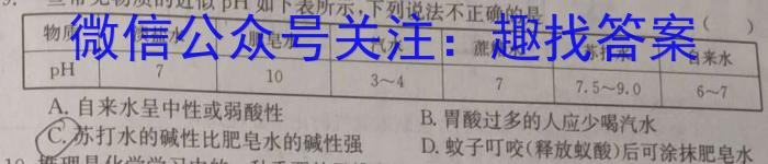 衡水金卷先享题信息卷2023答案 新教材XA五化学