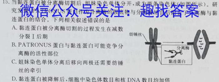 天一大联考·2023届高考冲刺押题卷（六）生物