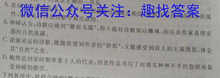 中考必刷卷·安徽省2023年安徽中考第一轮复习卷(四)4语文