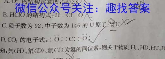 天利38套河北省2023年初中毕业生升学文化课考试押题卷(七)化学