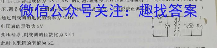 安徽第一卷·百校联盟2023届中考大联考物理`