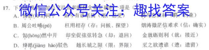 2023年湖北云学新高考联盟学校高二年级4月期中联考语文