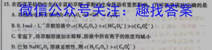 2023年普通高等学校招生全国统一考试·调研模拟卷XK-QG(一)化学