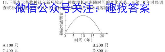 安徽省卓越县中联盟2023年高三年级4月联考生物