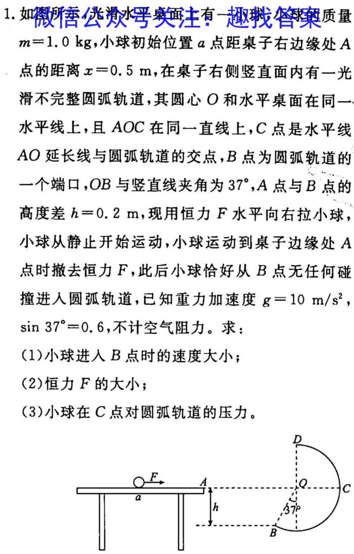 中考模拟系列2023年河北省中考适应性模拟检测(巩固一.物理