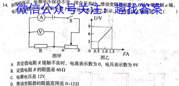 耀正文化(湖南四大名校联合编审)·2023届名校名师测评卷(八)q物理