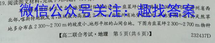 超级全能生2023高考卷地区高三年级4月联考（XX）q地理