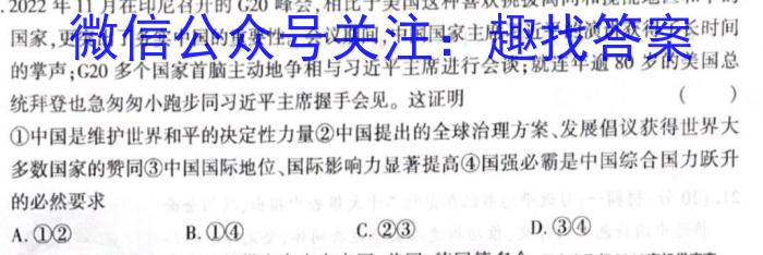 江西省2023年学科核心素养·总复习(八)s地理