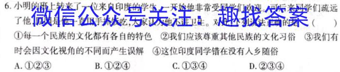2023年陕西省普通高中学业水平考试全真模拟试题卷（C）政治1