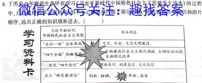 2023届普通高等学校招生考试预测押题卷(一)q地理