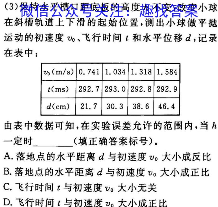 学海园大联考 2023届高三信息卷(二)2f物理