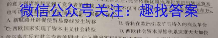 2023年普通高等学校招生全国统一考试仿真模拟卷(T8联盟)(六)6历史