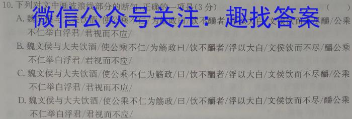 河南省2023年初中中招诊断测试卷语文