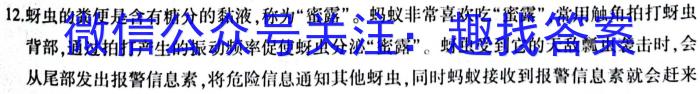 2023年陕西省初中学业水平考试·全真模拟（四）A卷生物