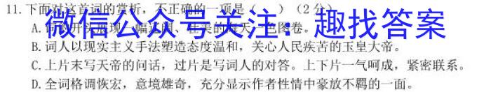 陕西省2023年初中学业水平考试模拟试题（一）语文