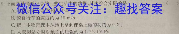 山西省2023届九年级一模（押题）物理`