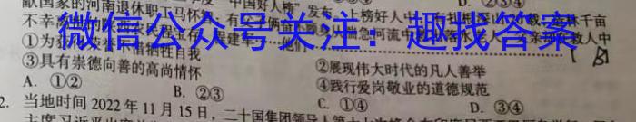 安徽省颍上县2023届九年级教学质量检测政治1