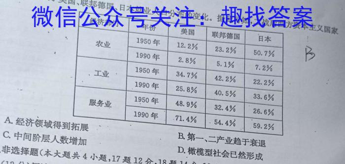 河西区2022-2023第二学期高三年级总复习质量调查(一)历史