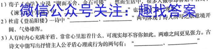 衡水金卷 广东省2023届高三年级3月份大联考语文