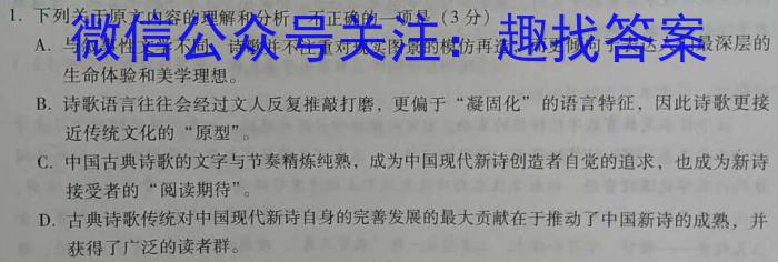 合阳县2023年初中学业水平第一次模拟考试语文