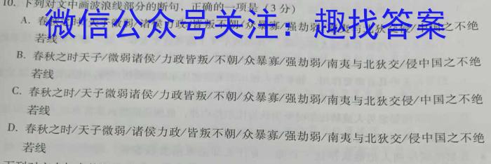 学普试卷2023届高三第十二次·新高考模拟卷(十二)语文