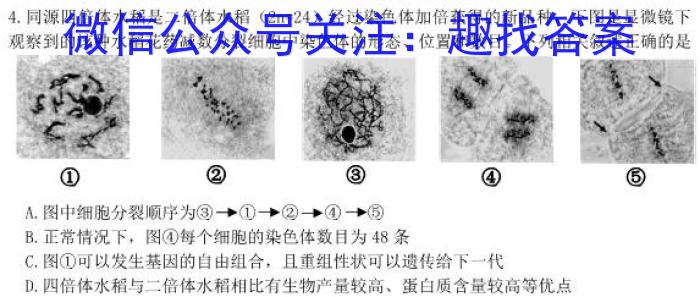 名校之约•安徽省2023年中考导向八年级学业水平测试（三）生物